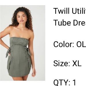 Utility dress, XL Forever 21 worn once